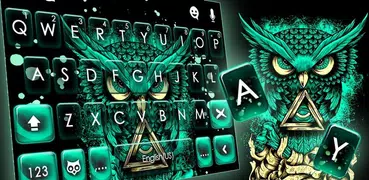 Angry Owl Art Keyboard Theme