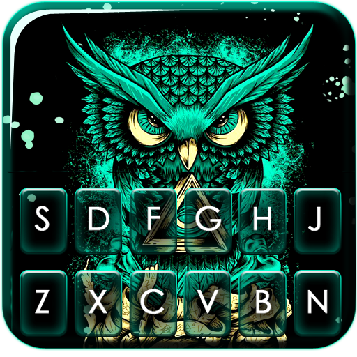Tema Keyboard Angry Owl Art