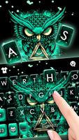 Tema Keyboard Angry Owl Art imagem de tela 1