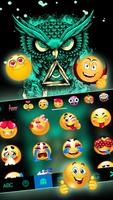 Tema Keyboard Angry Owl Art screenshot 2