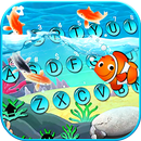 Animated Crown Fish Tema Papan APK