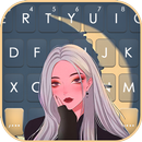 خلفية الكيبورد Anime Beauty APK