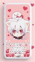 Fundo do Teclado Anime Cat Boy Cartaz