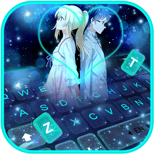 Anime Cute Love Tastatur-Thema