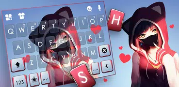 Fundo do Teclado Anime Girl Ma