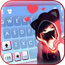 Fundo do Teclado Anime Girl Ma APK