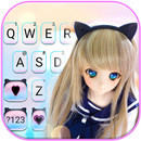 Anime Girl Doll Klavye Arkaplanı APK