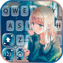 Fond de clavier Anime Love Gir APK