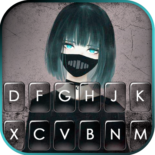 クールな Anime Mask Girl のテーマキーボード