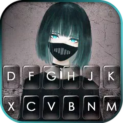 Anime Mask Girl Tastatur-Thema APK Herunterladen