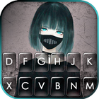 クールな Anime Mask Girl のテーマキーボード アイコン