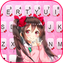 ชุดรูปแบบคีย์บอร์ด Anime Pink  APK