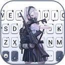 Armed Mask Girl Tastaturhintergrund APK