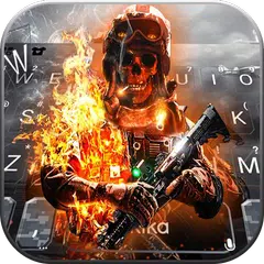 クールな Battle Skull のテーマキーボード アプリダウンロード