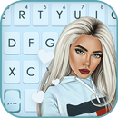 خلفية الكيبورد Beauty Blond Gi APK