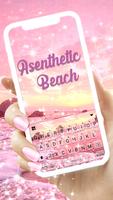 Fundo do Teclado Beach Aesthet Cartaz