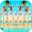 Beach Skyline Keyboard Backgro