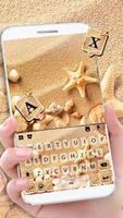 Fundo do Teclado Beach Shells  Cartaz