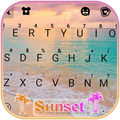 Beach Sunset Keyboard Background