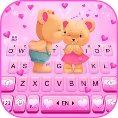 クールな Bear Couple のテーマキーボード アプリダウンロード