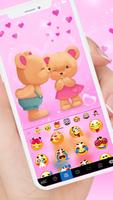 クールな Bear Couple のテーマキーボード スクリーンショット 3