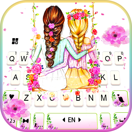 Best Friends Floral Keyboard T