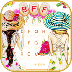 Thème de clavier Bff Friends F icône