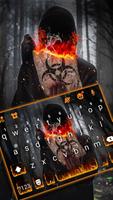 Tema Keyboard Bio Hazard Fire Cartaz