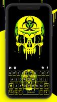 Tema Keyboard Biohazard Skull Cartaz