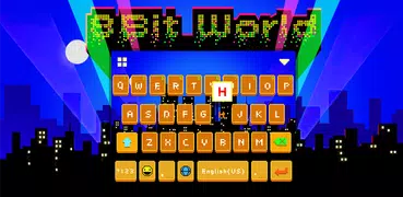 最新版、クールな bitworld のテーマキーボード