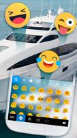 Tema Keyboard Boat Sea Holiday imagem de tela 2