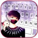Fundo do Teclado Boy and Cat ícone