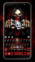 Tema Keyboard Bloody Skull Gun Cartaz