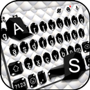 Thème de clavier Black White B APK