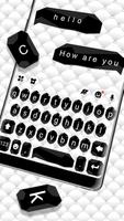 Chủ Đề Bàn Phím Black White SM ảnh chụp màn hình 1