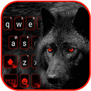 خلفية الكيبورد Black Wild Wolf APK