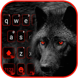 Black Wild Wolf Tastaturhintergrund Zeichen