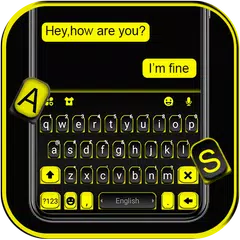 Black Yellow Business Tastatur