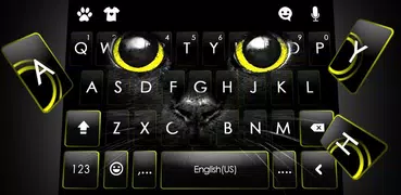 Tema Keyboard Black Cat