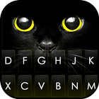最新版、クールな Black Cat のテーマキーボード アイコン