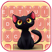 الكيبورد Black Cute Cat
