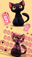 ธีม Black Cute Cat ภาพหน้าจอ 1