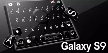 Black Galaxy S9 Tastatur-Thema
