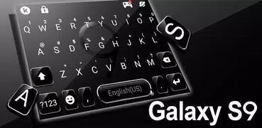 Black Galaxy S9 Keyboard Theme