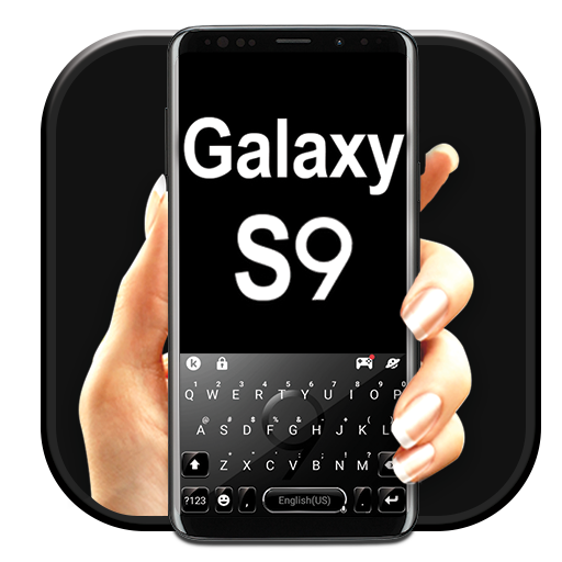 Tema Keyboard Black Galaxy S9