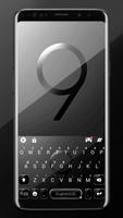 Tema Keyboard Black Galaxy S9 Cartaz