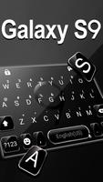 Tema Keyboard Black Galaxy S9 imagem de tela 1