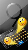 Tema Keyboard Black Galaxy S9 imagem de tela 2