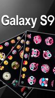 Tema Keyboard Black Galaxy S9 imagem de tela 3