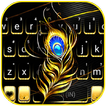 Hình nền bàn phím Black Gold Feather
